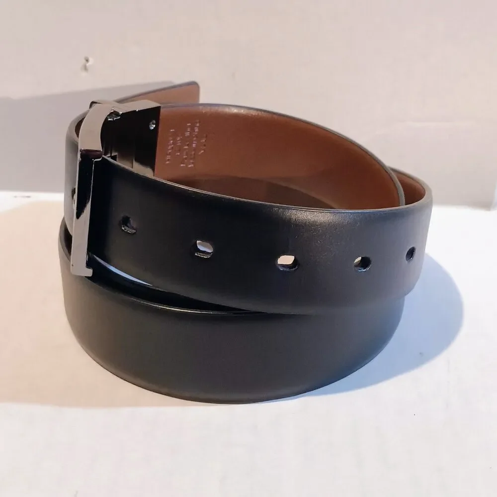 Perry Ellis Portfolio Reversible Dress Belt-Size 42-Faux Leather-Black/Brown